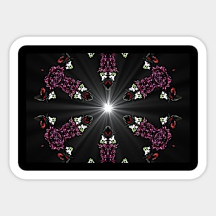 Butterfly black red Sticker